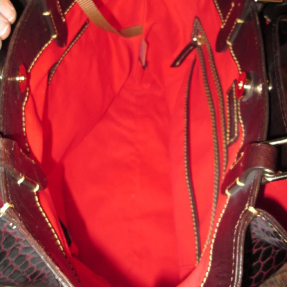 Dooney & Bourke Bordeaux Croc-Embossed Tote - Picture 9 of 14